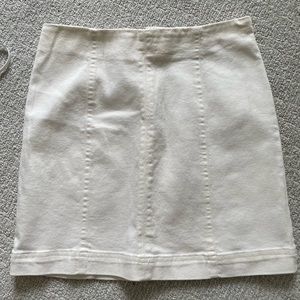 Women's white pencil skirt.